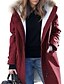 cheap Women&#039;s Puffer&amp;Parka-Women&#039;s Winter Jacket Winter Coat Parka Warm Breathable Outdoor Daily Wear Vacation Going out Zipper Pocket Fleece Lined Zipper Hoodie Fashion Ordinary Comfortable Street Style Solid Color Regular Fit