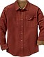 cheap Flannel Shirts-Men&#039;s Flannel Shirt Solid Color Turndown Maroon Black Blue Army Green Gray Street Daily Long Sleeve Button-Down Clothing Apparel Fashion Casual Comfortable