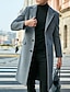 cheap Men&#039;s Jackets &amp; Coats-Men&#039;s Winter Coat Coat Office / Career Business Winter Fall Polyester Windproof Warm Outerwear Clothing Apparel Chic &amp; Modern Glamorous &amp; Dramatic non-printing Pure Color Pocket Turndown Single