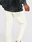 cheap Sweatpants-Men&#039;s Sweatpants Trousers Pocket Elastic Waist Straight Leg Solid Color Comfort Breathable Casual Daily Streetwear Cotton Blend Sports Fashion White Micro-elastic