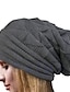 ieftine Beanies Damă-căciulă elegantă de damă / îmbrăcăminte de zi cu zi de stradă moale tricot de zi cu zi culoare pură cafea pălărie neagră portabilă, rezistentă la vânt