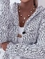 ieftine Cardigane-Pentru femei Pulover Cardigan Deschis frontal Croșetat Tricotat Împletit Tricotat Toamnă Iarnă Lung Zilnic Concediu Casual Manșon Lung Culoare solidă Gri S M L