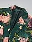 Χαμηλού Κόστους Μπλέιζερ και σακάκι-ανδρικό μπλέιζερ για πάρτι μόδας plus size κανονική κανονική εφαρμογή λουλουδάτο μονό στήθος πράσινο με ένα κουμπί 2024
