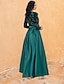 billige Quinceanera-kjoler-Ballkjole Cocktailkjoler Glitrende Kjole Bryllupsfest Gulvlengde Langermet V-hals Paljetter med Paljett 2023