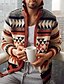 cheap Men&#039;s Cardigan Sweater-Men&#039;s Sweater Cardigan Knit Button Knitted Geometric Shirt Collar Casual Clothing Apparel Fall Winter Dark Gray Black M L XL / Long Sleeve