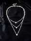 cheap Necklaces &amp; pendants-Women&#039;s Necklace Heart Star Cut Zirconia Alloy Necklace Classic Six-Prong Small Zircon Dangling Necklace Dainty Necklace For Women Girls/Wedding Gift, Birthday Gift