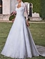זול שמלות כלה-אירוסין רשמי שמלות חתונה שני חלקים לב (סוויטהארט) שרוול 4\3 שובל קורט תחרה שמלות כלה עם חרוזים אפליקציות 2024
