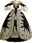 billiga Historiska- och vintagedräkter-Rokoko Victoriansk 1700-talet Vintage klänning Balklänning Golvlång Dam Balklänning Plusstorlekar Halloween Fest Bal Bröllopsfest Klänning
