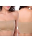 ieftine Sutiene-Sutien cu bandă fără cusături, plus mărime, fără bretele, elastic, cu tampoane detașabile pentru femei