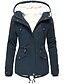 cheap Women&#039;s Puffer&amp;Parka-Women&#039;s Winter Jacket Winter Coat Parka Warm Comfortable Outdoor Street Holiday Going out Zipper Button Pocket Fleece Lined Zipper Hoodie Active Sports Casual Daily Street Style Solid Color Regular