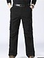 cheap Cargo Pants-Men&#039;s Cargo Pants Trousers Winter Pants Multiple Pockets Solid Color Comfort Warm Casual Daily Streetwear 100% Cotton Workout Plus velvet ArmyGreen Black Micro-elastic