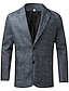 olcso Blézer és kabát-férfi alkalmi könnyű blézer dzseki csúcsos hajtókás kabát normál szabású elegáns kabát kék tavaszi ősz 2024
