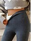 cheap Plush Fleece Lined Leggings-Women&#039;s Fleece Pants Tights Leggings Fleece lined Black Gold Black Light Grey High Waist Tights Casual / Sporty Athleisure Weekend Yoga Micro-elastic Ankle-Length Tummy Control Plain S M L XL XXL