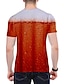 baratos camiseta 3d masculina-Camiseta masculina estampada cerveja gola redonda manga curta laranja estampa diária tops streetwear camisetas engraçadas
