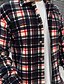 cheap Overshirts-Men&#039;s Flannel Shirt Shirt Jacket Shacket Shirt Plaid / Check Turndown Red Casual Daily Long Sleeve Button-Down Clothing Apparel Basic Fashion Streetwear Breathable