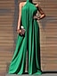 Χαμηλού Κόστους επίσημες φόρμες-Γυναικεία Φόρμες Με κοψίματα Συμπαγές Χρώμα Λαιμός Κομψό στυλ street Γάμου Διακοπές Μπότα Χαλαρή Εφαρμογή Αμάνικο Αμάνικο Μαύρο Πράσινο του τριφυλλιού Τ M L Καλοκαίρι