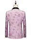 billige Tuxedo dragter-sort pink herre bryllup formel aften smoking valentinsdag 2-delt grafisk sjalkrave standard pasform enkeltradet en-knap 2024