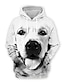 Недорогие Мужские пуловеры с капюшоном-мужские толстовки с капюшоном собака графические принты с длинным рукавом карман кенгуру толстовка цвета хаки повседневная спортивная спортивная одежда пуловер с капюшоном