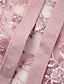 cheap Dress Sets-Women&#039;s Lace Dress Dress Set Two Piece Dress Midi Dress Pink Half Sleeve Pure Color Mesh Summer Spring Fall Crew Neck Fashion Office Wedding Guest 2023 S M L XL XXL 3XL