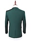 abordables Costumes Homme-Costumes d&#039;affaires de mariage pour hommes, 3 pièces, vert/noir/bleu, coupe slim, couleur unie, coupe ajustée, simple boutonnage, un bouton, 2024