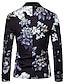 cheap Blazer&amp;Jacket-Men&#039;s Classic Party Blazer Regular Standard Fit Floral Single Breasted One-button Black White Green 2024