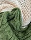 cheap Sweaters-Women&#039;s Cardigan Sweater Jumper Cable Knit Zipper Knitted Crew Neck Color Block Outdoor Daily Stylish Casual Winter Fall Army Green Khaki S M L