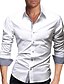 cheap Men&#039;s Dress Shirts-Men&#039;s Dress Shirt Button Up Shirt Collared Shirt Wine Black White Long Sleeve Plain Collar Wedding Party Clothing Apparel