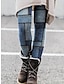 economico Leggings-leggings foderati in pile da donna caldi leggings invernali a tutta lunghezza stampa alta elasticità moda natale casual quotidiano blu s m inverno