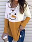 cheap Hoodies &amp; Sweatshirts-Women&#039;s Sweatshirt Pullover Streetwear Green Blue Orange Graphic Christmas V Neck Long Sleeve S M L XL 2XL