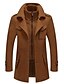 cheap Men&#039;s Jackets &amp; Coats-Men&#039;s Overcoat Wool Coat Trench Coat Winter Long Wool Woolen Solid Colored Active Daily Black Camel Gray