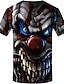 cheap Men&#039;s 3D Tee-Men&#039;s T shirt Tee Shirt Tee Graphic Tribal 3D Round Neck White+Red Green Black Blue Yellow 3D Print Halloween Going out Short Sleeve Print Clothing Apparel Streetwear Punk &amp; Gothic