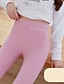 billige Leggings-Dame Strømpebukser Polyester Vanlig Hudfarve Sort Mode Høj Talje Ankel-længde Afslappet / Hverdag