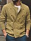 cheap Men&#039;s Cardigan Sweater-Men&#039;s Cardigan Sweater Ribbed Knit Cropped Knitted Solid Color Queen Anne Warm Ups Modern Contemporary Daily Wear Going out Clothing Apparel Spring &amp;  Fall Green Purple M L XL / Long Sleeve