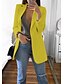 cheap Women&#039;s Blazer&amp;Suits-Women&#039;s Blazer Casual Jacket Fashion Casual Pocket Formal Outdoor Daily Wear Polyester Coat Fall Spring Wine Green Black Open Front V Neck Regular Fit S M L XL XXL 3XL / Solid Color