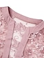 cheap Dress Sets-Women&#039;s Lace Dress Dress Set Two Piece Dress Midi Dress Pink Half Sleeve Pure Color Mesh Summer Spring Fall Crew Neck Fashion Office Wedding Guest 2023 S M L XL XXL 3XL