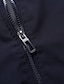 baratos Jaquetas Casuais-Homens jaqueta leve Casaco exterior jaqueta de verão Jaqueta Bomber Férias Roupa Diária Durável Casual / Diário Bolsos Outono Inverno Cor Sólida / Simples Aquecimento Conforto Colarinho Clerical