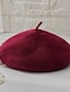 preiswerte Beanie-Damen Hut Baskenmütze Warm Atmungsaktiv Outdoor Strasse Alltagskleidung Vlies Einfarbig