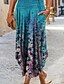 Χαμηλού Κόστους Print Φορέματα-Γυναικεία Καθημερινό φόρεμα Φόρεμα ριχτό Floral φόρεμα Μακρύ Φόρεμα Μάξι Φόρεμα Ανθισμένο Ροζ Θαλασσί Βυσσινί Κοντομάνικο Δετοβαμένο Τσέπη Άνοιξη Καλοκαίρι Στρογγυλή Ψηλή Λαιμόκοψη Βασικό