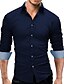cheap Dress Shirts-Men&#039;s Shirt Dress Shirt Solid Colored Plus Size Collar Classic Collar Daily Work Long Sleeve Tops Business Wine White Black / Spring / Fall / Wash separately / Wash inside out