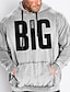 cheap Men&#039;s Plus Size Hoodies-Men&#039;s Plus Size Pullover Hoodie Sweatshirt Big and Tall 3D Print Hooded Long Sleeve Spring &amp;  Fall Fashion Streetwear Basic Comfortable Work Daily Wear Tops