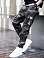 cheap Cargo Pants-Men&#039;s Cargo Pants Trousers Work Pants Casual Pants Drawstring Elastic Waist Camouflage Comfort Breathable Casual Daily Streetwear Sports Fashion Black Micro-elastic