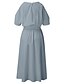 billige Graduasjonskjoler-kvinners en linje kjole midikjole hvit svart grå ermeløs ren farge delt vår sommer kald skulder personlig stilig elegant løs 2023 s m l xl xxl