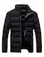 cheap Men&#039;s Downs &amp; Parkas-Men&#039;s Winter Jacket Puffer Jacket Padded Classic Style Sports Outdoor Windproof Warm Winter Solid Color Black Wine Red Navy Blue Puffer Jacket
