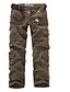 cheap Cargo Pants-Men&#039;s Cargo Pants Trousers Parachute Pants Multi Pocket Solid Colored Full Length Cotton Blend Casual Camouflage khaki Micro-elastic