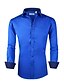 cheap Men&#039;s Dress Shirts-Men&#039;s Dress Shirt Solid Colored Turndown Blue-Green Sea Blue Purple Red Gray Street Casual Long Sleeve Button-Down Clothing Apparel Cotton Fashion Streetwear Business Formal