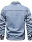 cheap Men&#039;s Jackets &amp; Coats-Men&#039;s Denim Jacket Wearproof Durable Casual / Daily Daily Wear Vacation Work &amp; Safety Single Breasted Turndown Comfort Leisure Jacket Outerwear Solid Color Pocket Black Blue Dark Navy