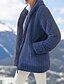 cheap Hoodies &amp; Sweatshirts-Women&#039;s Fleece Jacket Zip Up Sherpa Fleece Teddy Lavender Purple Black Navy Blue Solid Color Street Long Sleeve V Neck