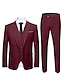 cheap Suits-Green/Black/Blue Men&#039;s Wedding Business Suits 3 Piece Slim Notch Solid Colored Tailored Fit Single Breasted One-button 2024
