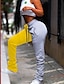 abordables Joggers de mujer-Mujer Pantalones de Deporte Persona que practica jogging Mezcla de Algodón Bolsillos laterales Longitud total Amarillo + gris