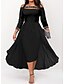 cheap Design Party Dresses-Women&#039;s Plus Size Party Dress Solid Color Halter Neck 3/4 Length Sleeve Spring Fall Stylish Formal Sequins Midi Dress Formal Party Dress